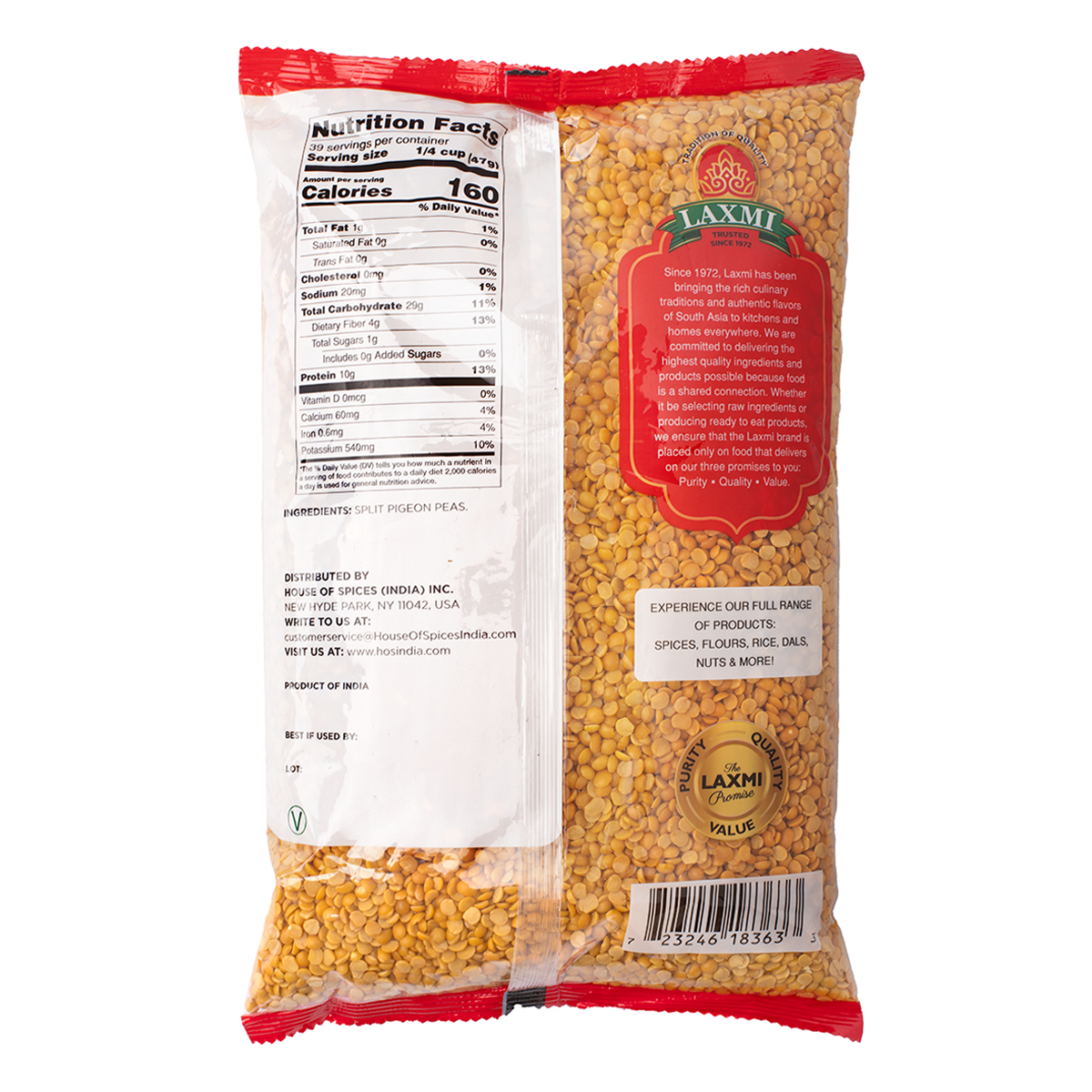 Laxmi VSD Madhi Toor Dal Plain 4 LB