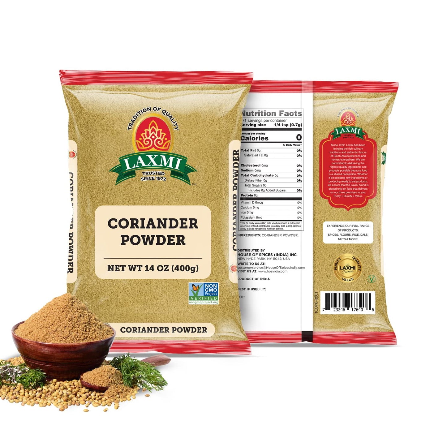 Laxmi Coriander Powder 400 GM (NONGMO)