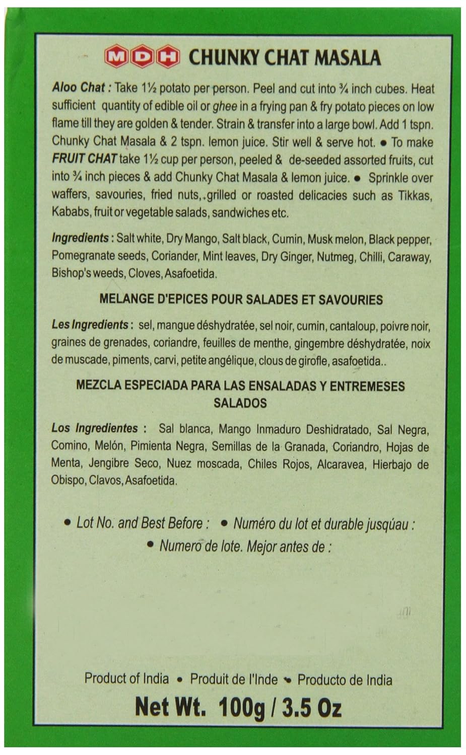 MDH Chunky Chat Masala 100 GM