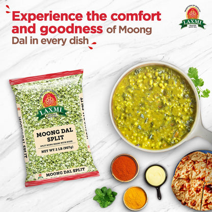 Laxmi Moong Dal (Split Mung Beans) - 2 Pound Bag
