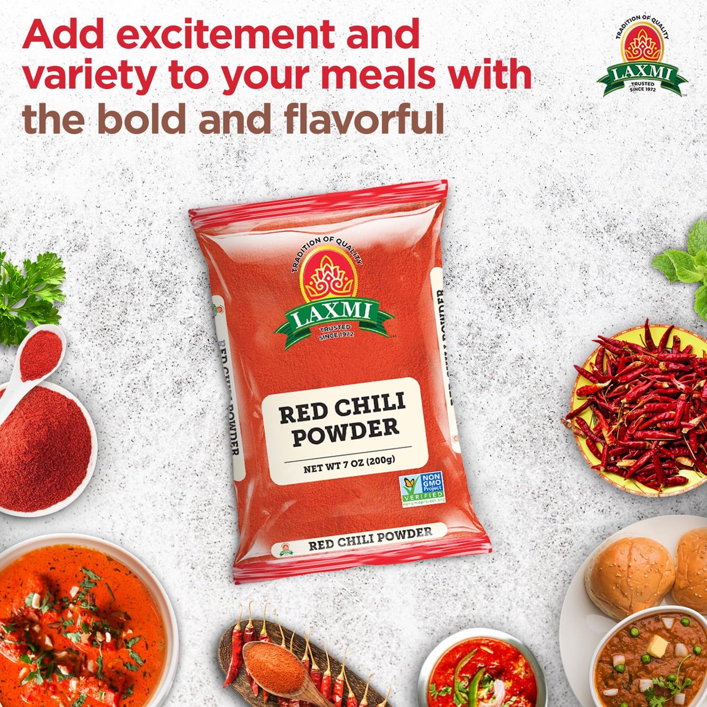 Laxmi Red Chili Powder 200 GM (NONGMO)