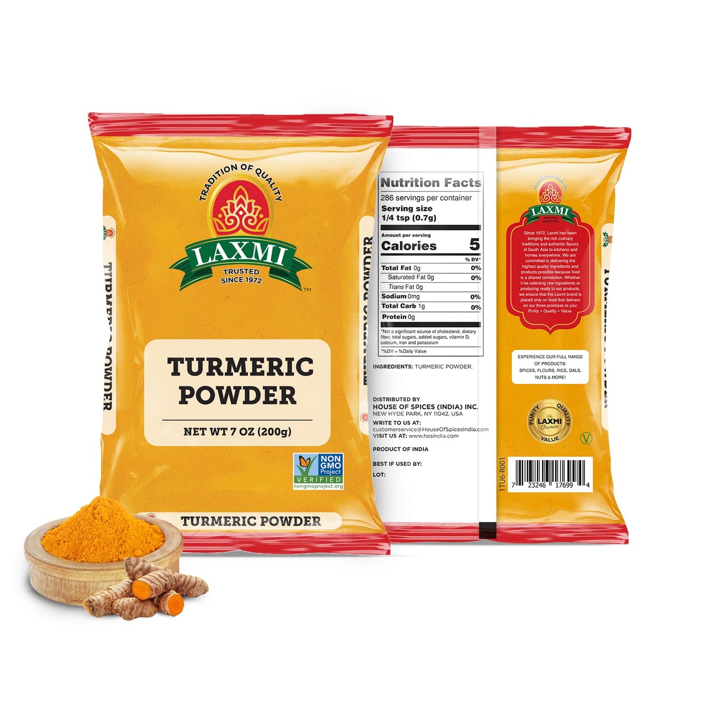 Laxmi Turmeric Powder 200 GM (NONGMO)